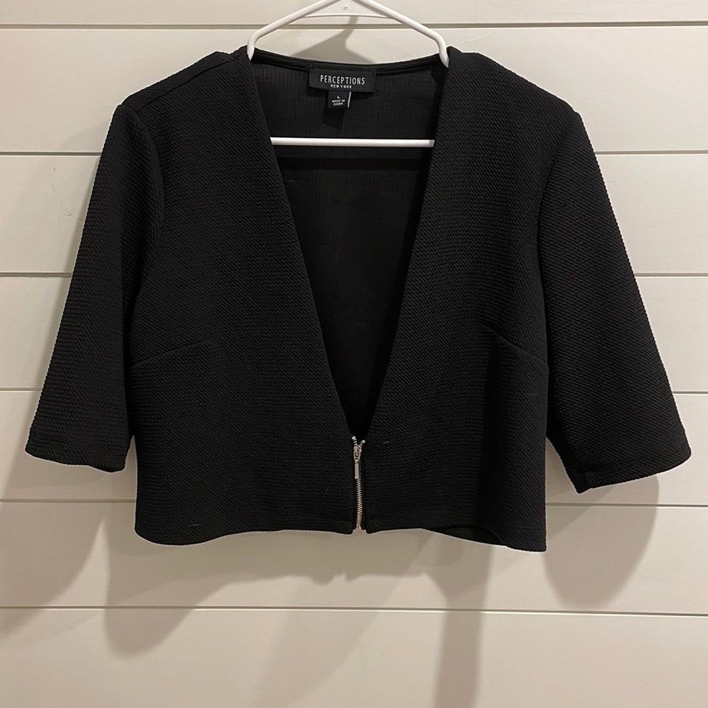 Black short sleeve jacket